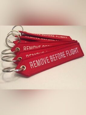 Remove Before Flight Keychain